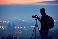 photographer-using-camera-tripod Time-Lapse Cameras With Tripod